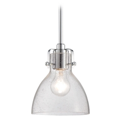 Seeded Glass Mini Pendant Chrome by Minka Lavery