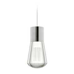 Alva LED 3000K Mini Pendant in Nickel by Visual Comfort Modern