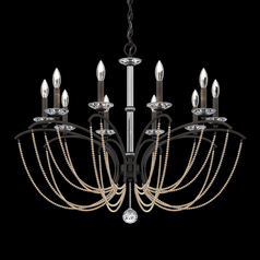 Priscilla Black Chandelier by Schonbek Lighting