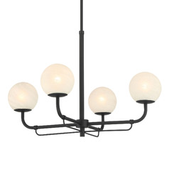Whitehall 4-Light Chandelier in Matte Black by Minka Lavery