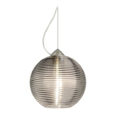 Besa Lighting Kristall Satin Nickel Pendant Light with Globe Shade