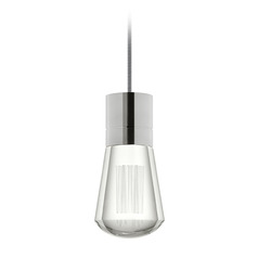 Alva LED Warm Dim Mini Pendant in Nickel by Visual Comfort Modern