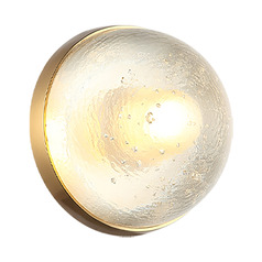 Misty Aged Gold Brass LED Sconce by Matteo Lighting
