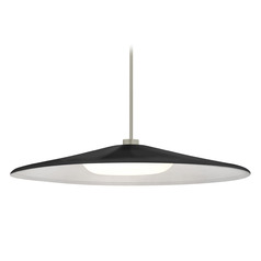 Besa Lighting Swan Satin Nickel LED Pendant Light with Coolie Shade