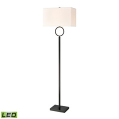 Elk Lighting Staffa Matte Black LED Floor Lamp with Rectangle Shade