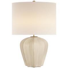 Aerin Pierrepont Medium Table Lamp in Stone White by Visual Comfort Signature
