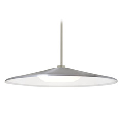 Besa Lighting Swan Satin Nickel LED Pendant Light with Coolie Shade