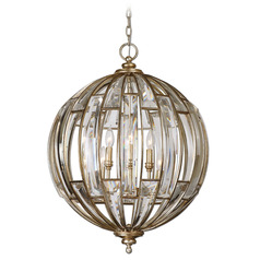 Vicentina 22-Inch Crystal Pendant in Silver by Uttermost Lighting