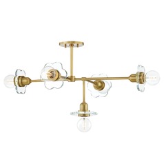 Alexa 5-Light Chandelier in Aged Brass by Mitzi by Hudson Valley