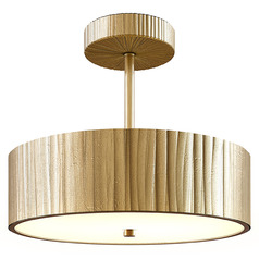 Alan Peppin Kensington LED Semi-Flush Mount in Brass by Alora Lighting