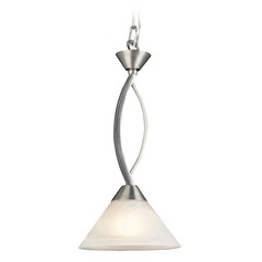 Elysburg Satin Nickel Mini-Pendant Light - Includes Recessed Adapter Kit