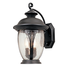 Seeded Glass Outdoor Wall Light Bronze Designers Fountain Lighting