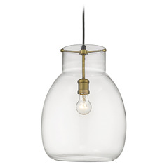 Bella Matte Black & Olde Brass Pendant by Z-Lite