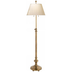 Chapman & Myers Overseas Floor Lamp in Antique Brass by VC Signature