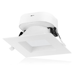7W LED Direct Wire Downlight 4-Inch 2700K 120V Dimmable Square by Satco Lighting