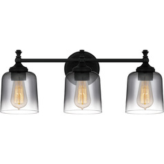Jenson Matte Black Bathroom Light by Quoizel Lighting