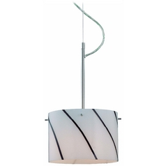 Modern Mini Pendant with White Glass by Lite Source Lighting