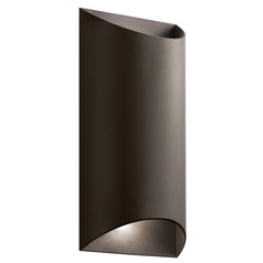 Wesly 13.75-Inch Textured Bronze LED Outdoor Wall Light by Kichler Lighting