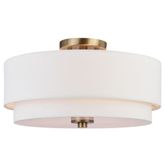 Vaxcel Lighting Burnaby Matte Brass Semi-Flushmount Light
