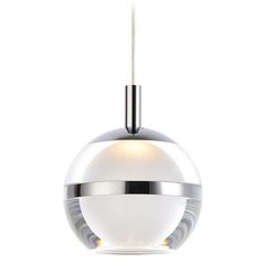 Swank LED Mini Pendant in Polished Chrome by ET2 Lighting