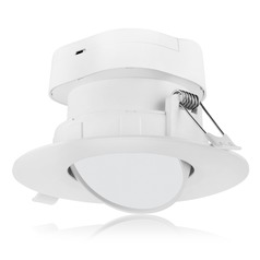 7W LED Direct Wire Downlight Gimbaled 4-Inch 5000K 120V Dimmable by Satco Lighting