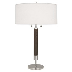 Dexter Polished Nickel & Dark Walnut Table Lamp by Robert Abbey