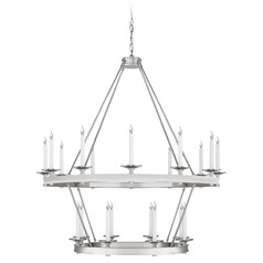 Chapman & Myers Launceton Large Chandelier in Nickel by Visual Comfort Signature