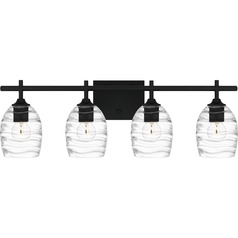 Lucy Matte Black Bathroom Light by Quoizel Lighting