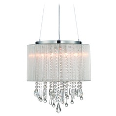 Beverly Drive Silver Silk String Chandelier by Avenue Lighting