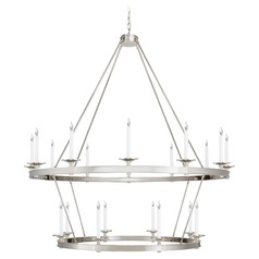 Chapman & Myers Launceton XL Chandelier in Nickel by Visual Comfort Signature