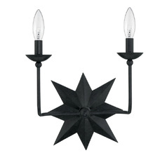 Astro 2-Light Wall Sconce in Black by Crystorama Lighting