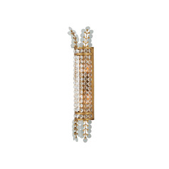 Currey and Company Bunny Williams Bradshaw Frosted & Clear & Brass Sconce