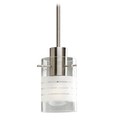 Modern Mini Pendant in Brushed Nickel by Progress Lighting