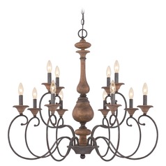 Auburn Rustic Black Chandelier by Quoizel Lighting