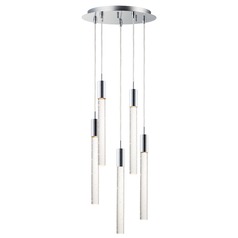 Big Fizz 5-Light LED Pendant in Polished Chrome by ET2 Lighting