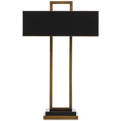 Currey and Company Otto Antique Brass / Oil Rubbed Bronze Table Lamp with Rectangle Shade
