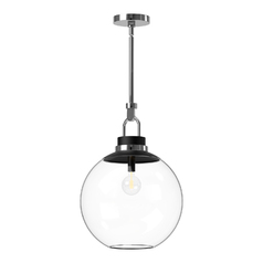 Alora Lighting Copperfield Chrome Pendant Light with Globe Shade