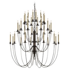 Thomas OBrien Erika Chandelier in Aged Iron by Visual Comfort Signature