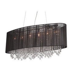 Beverly Drive 39-Inch Crystal Linear Light in Black by Avenue Lighting
