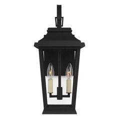 Visual Comfort Studio Warren Textured Black Outdoor Wall Light