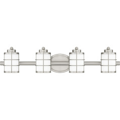 Hazlett Brushed Nickel Bathroom Light by Quoizel Lighting