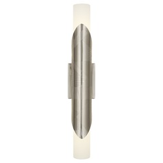 Michael Berman Brut Polished Nickel Sconce by Robert Abbey
