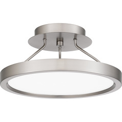Outskirts 11-Inch LED Semi-Flush in Nickel by Quoizel Lighting
