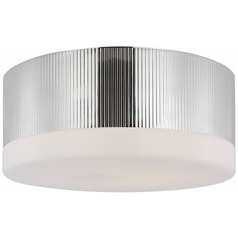 Thomas OBrien Ace 17-Inch LED Flush Mount in Nickel by VC Signature