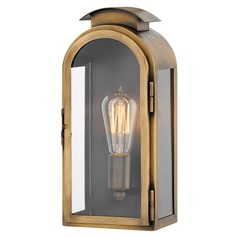 Rowley 13.25-Inch Light Antique Brass Outdoor Wall Light by Hinkley Lighting
