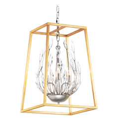 Maxim Lighting Bouquet Polished Nickel & Gold Leaf Pendant Light