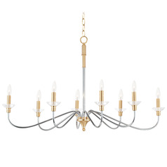 Maxim Lighting Clarion Polished Chrome & Satin Brass Chandelier