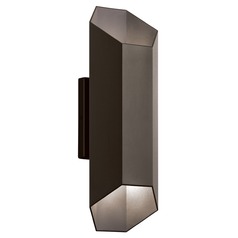 Estella 16.50-Inch Textured Architectural Bronze LED Outdoor Wall Light by Kichler Lighting