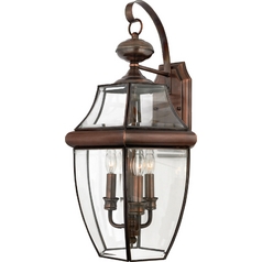 Newbury Outdoor Wall Light in Aged Copper by Quoizel Lighting