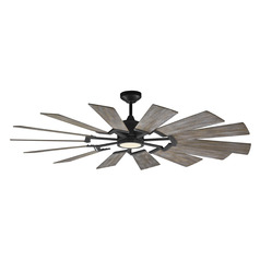 Prairie 62-Inch LED Fan in Aged Pewter by Visual Comfort & Co Fans
